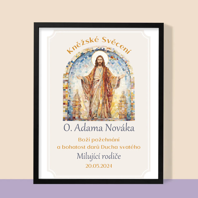 Jméno A Nápis: Kněžské Svěcení - Tisk V Rámečku