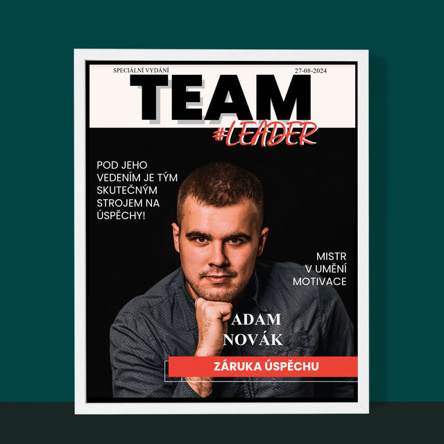 Obálka Časopisu: Team Leader - Tisk V Rámečku