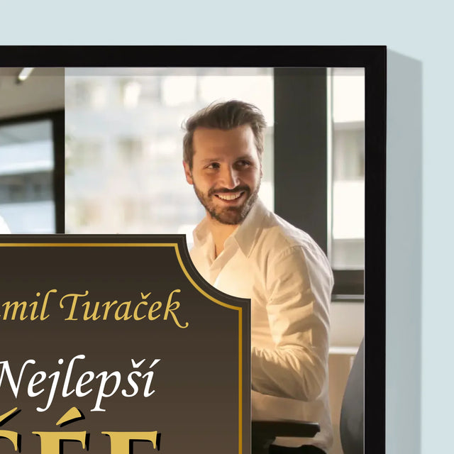 Fotokoláž: Nejlepší Šéf Na Světě - Tisk V Rámečku