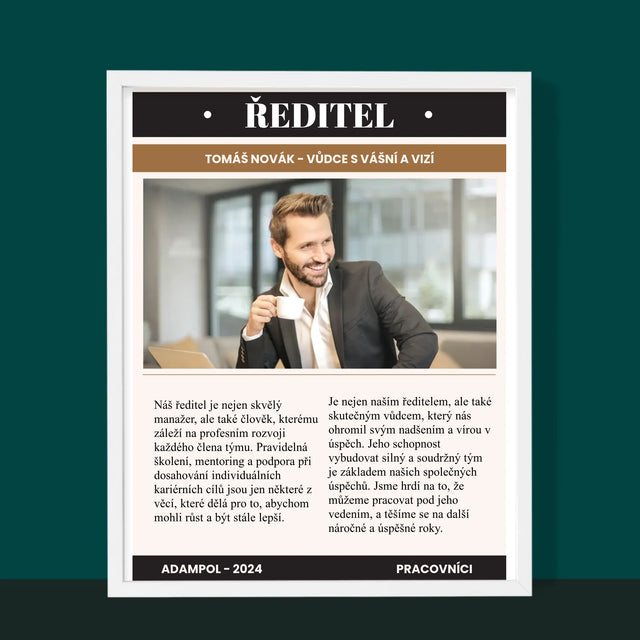 Obálka Časopisu: Ředitel - Tisk V Rámečku