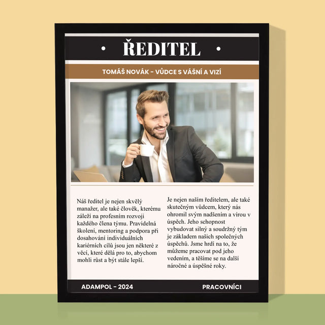 Obálka Časopisu: Ředitel - Tisk V Rámečku