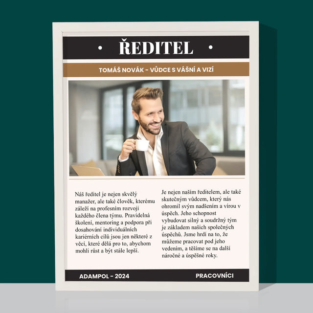 Obálka Časopisu: Ředitel - Tisk V Rámečku