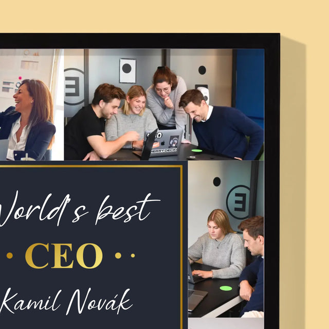 Fotokoláž: World’S Best Ceo - Tisk V Rámečku