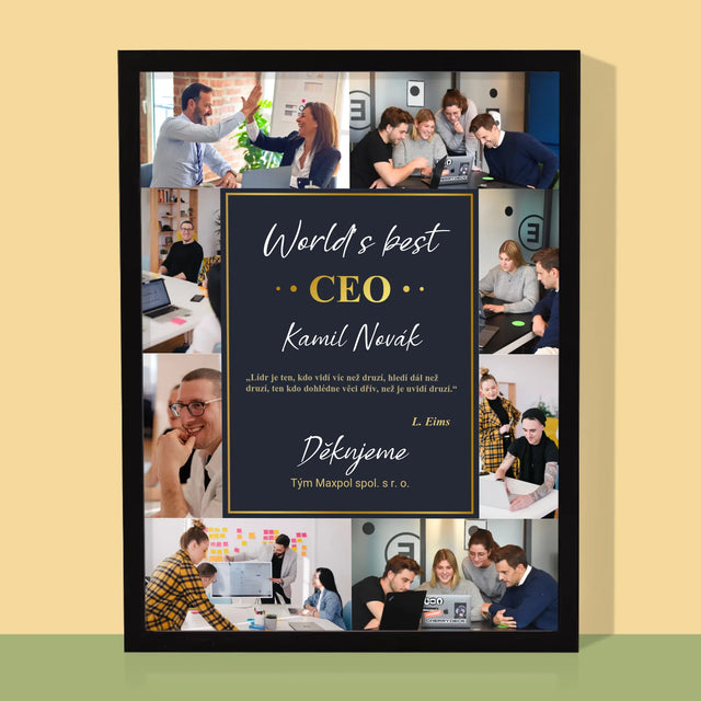 Fotokoláž: World’S Best Ceo - Tisk V Rámečku