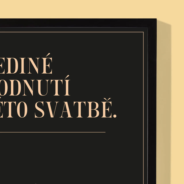 Jméno A Nápis: Mé Jediné Rozhodnutí - Tisk V Rámečku