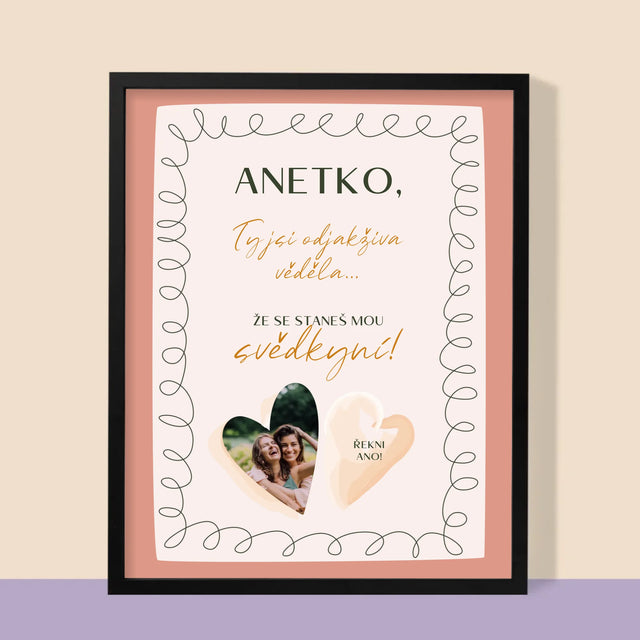 Fotka A Textem: Ty Jsi Odjakživa Věděla - Tisk V Rámečku