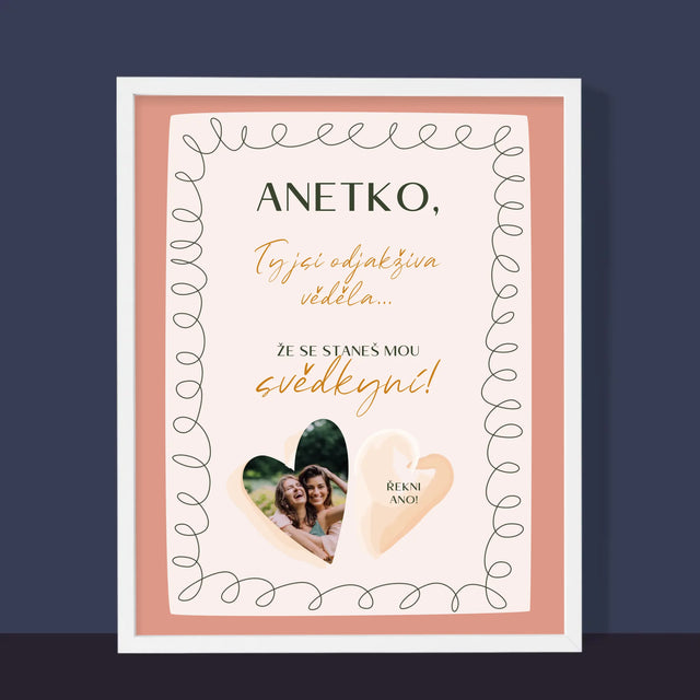 Fotka A Textem: Ty Jsi Odjakživa Věděla - Tisk V Rámečku