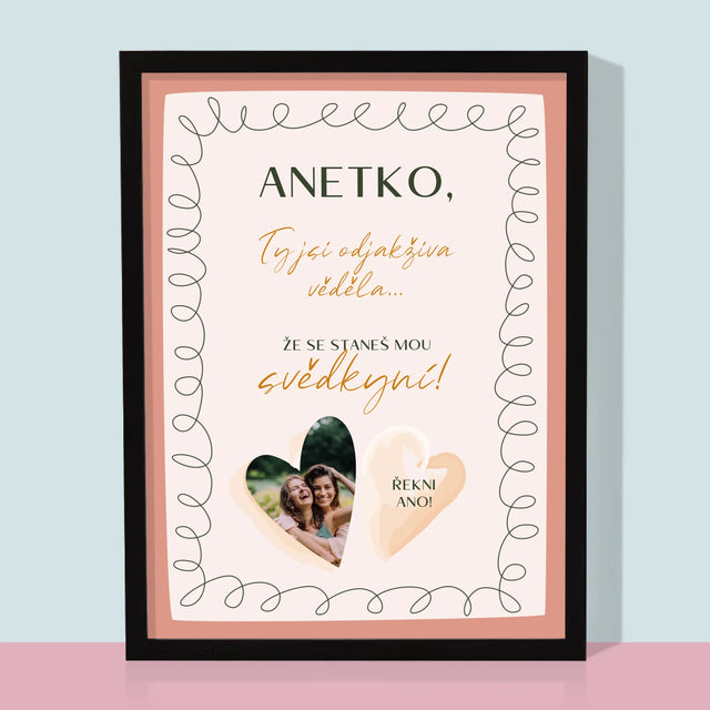 Fotka A Textem: Ty Jsi Odjakživa Věděla - Tisk V Rámečku