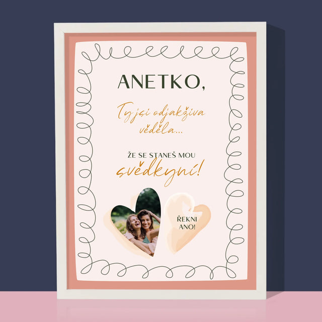 Fotka A Textem: Ty Jsi Odjakživa Věděla - Tisk V Rámečku