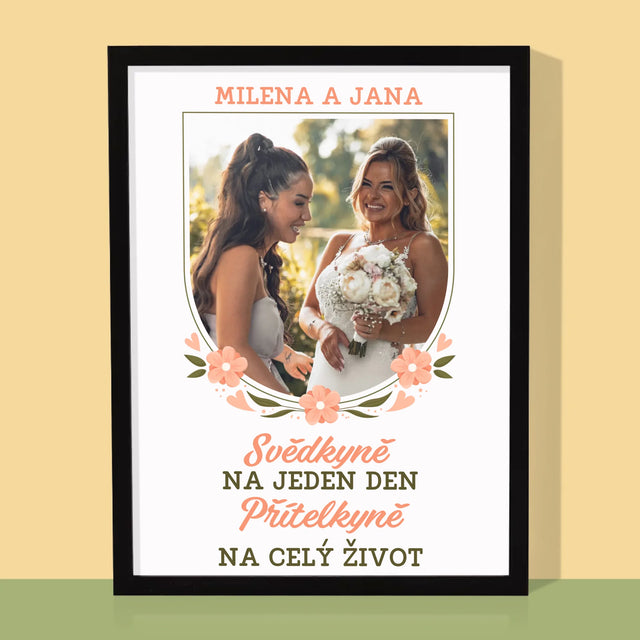 Fotka A Textem: Svědkyně Na Jeden Den - Tisk V Rámečku