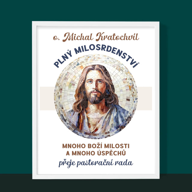 Jméno A Nápis: Důstojný Pán Plný Milosrdenství - Tisk V Rámečku