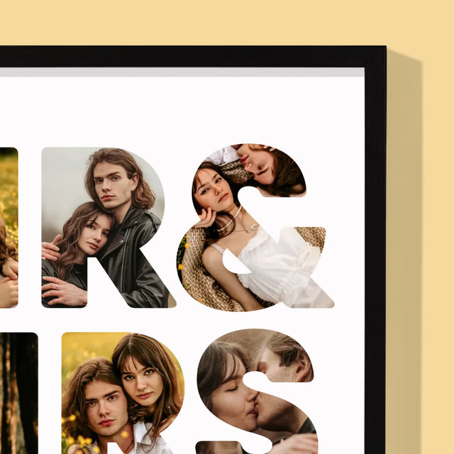 Slovo Z Fotek: Mr&Mrs - Tisk V Rámečku