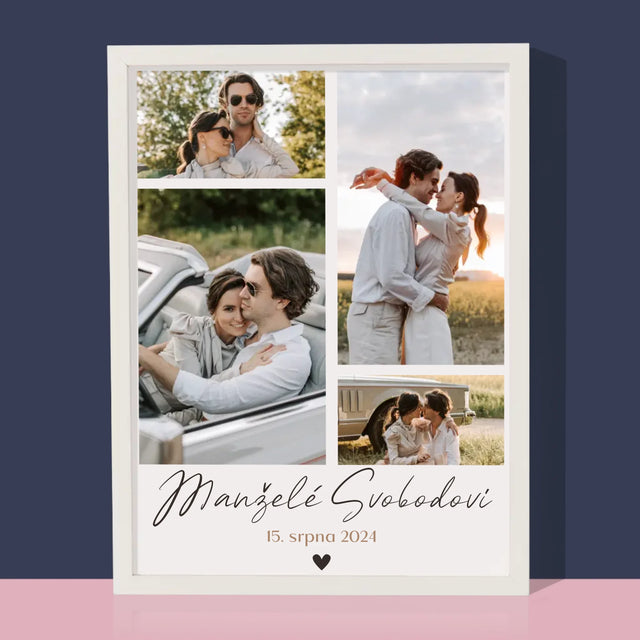 Fotokoláž: Manželé - Tisk V Rámečku