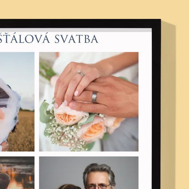 Fotokoláž: Křišťálová Svatba - Tisk V Rámečku