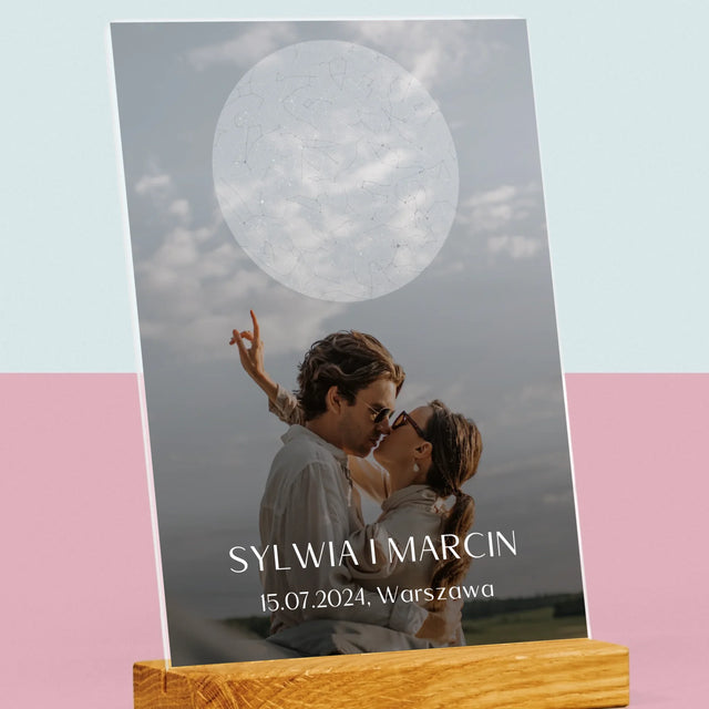 Hvězdná Mapa: Svatba - Tisk Na Akrylovém Skle