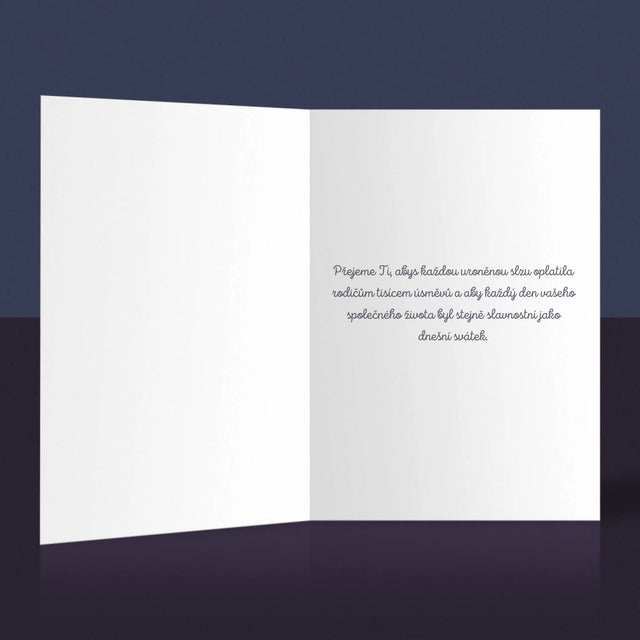 Fotka A Textem: Pro Dítě Od Kmotrů - Přání