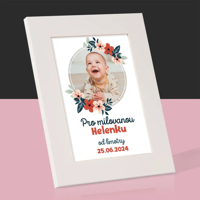 Fotka A Textem: Pro Dítě Od Kmotrů - Fotorámeček