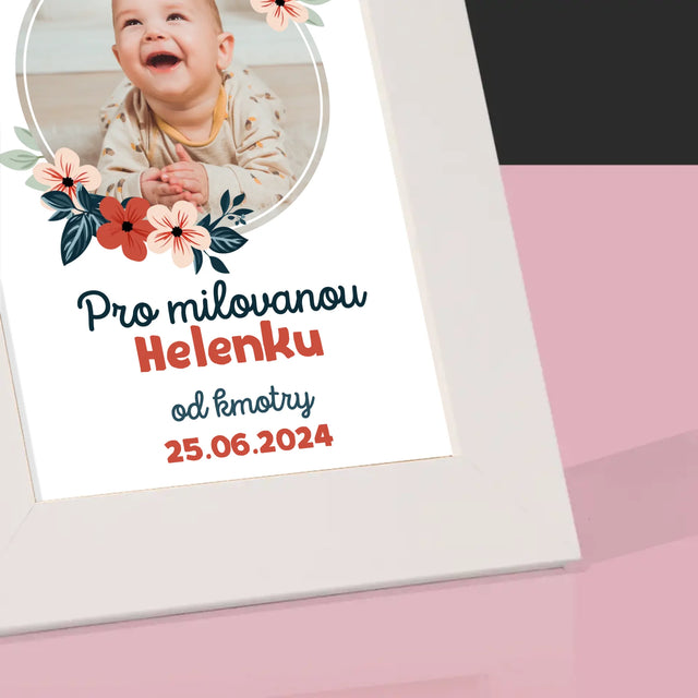 Fotka A Textem: Pro Dítě Od Kmotrů - Fotorámeček