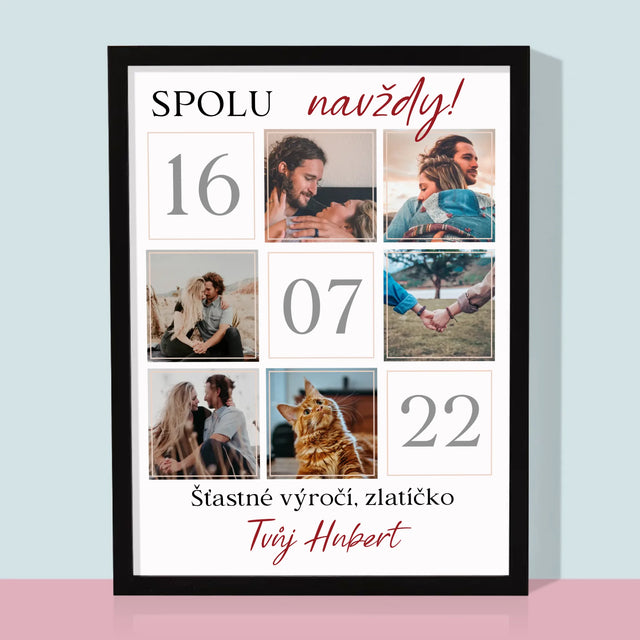 Fotokoláž: Spolu Navždy - Tisk V Rámečku