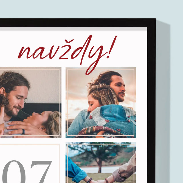 Fotokoláž: Spolu Navždy - Tisk V Rámečku