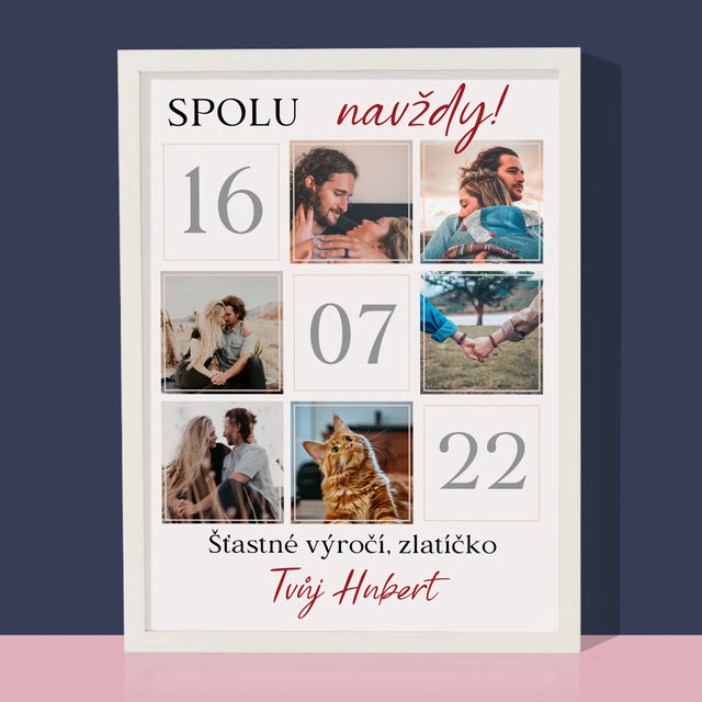 Fotokoláž: Spolu Navždy - Tisk V Rámečku