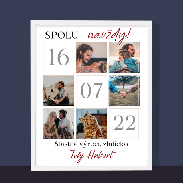 Fotokoláž: Spolu Navždy - Tisk V Rámečku