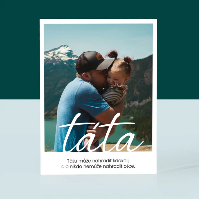 Fotka A Textem: Nenahraditelný Táta Věnování - Akrylový Blok
