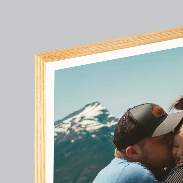 Fotka A Textem: Nenahraditelný Táta Věnování - Tisk Na Dřevo