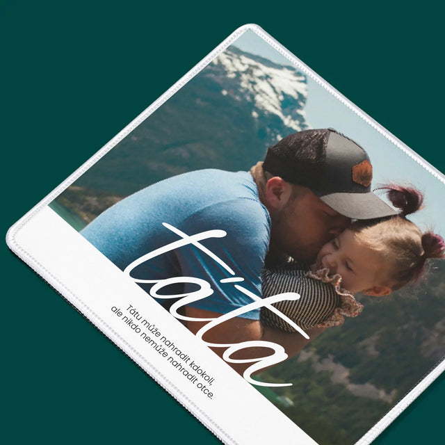 Fotka A Textem: Nenahraditelný Táta Věnování - Podložka Pod Myš