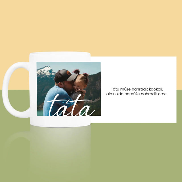 Fotka A Textem: Nenahraditelný Táta Věnování - Hrnek