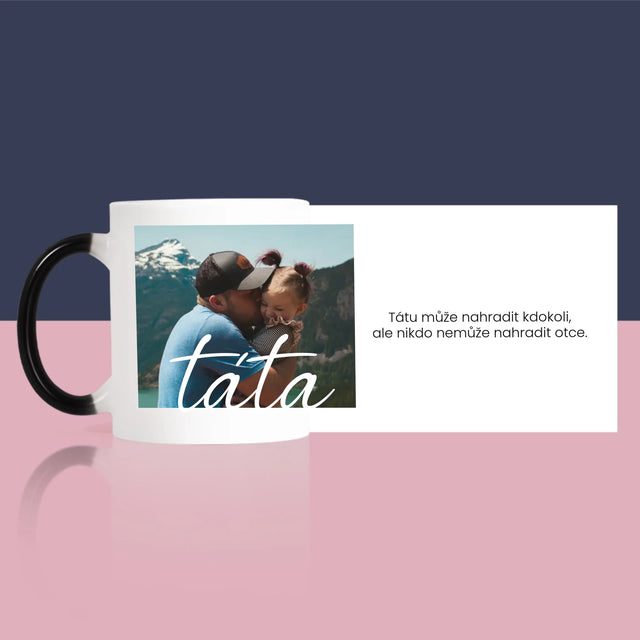Fotka A Textem: Nenahraditelný Táta Věnování - Hrnek