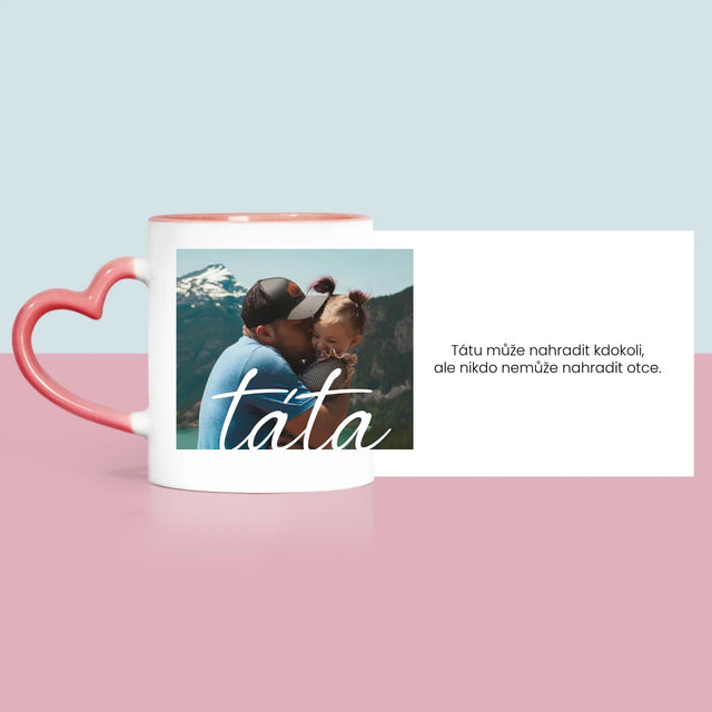 Fotka A Textem: Nenahraditelný Táta Věnování - Hrnek