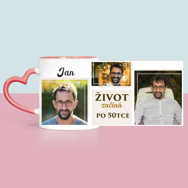 Fotokoláž: Život Začíná Po 50Tce - Hrnek