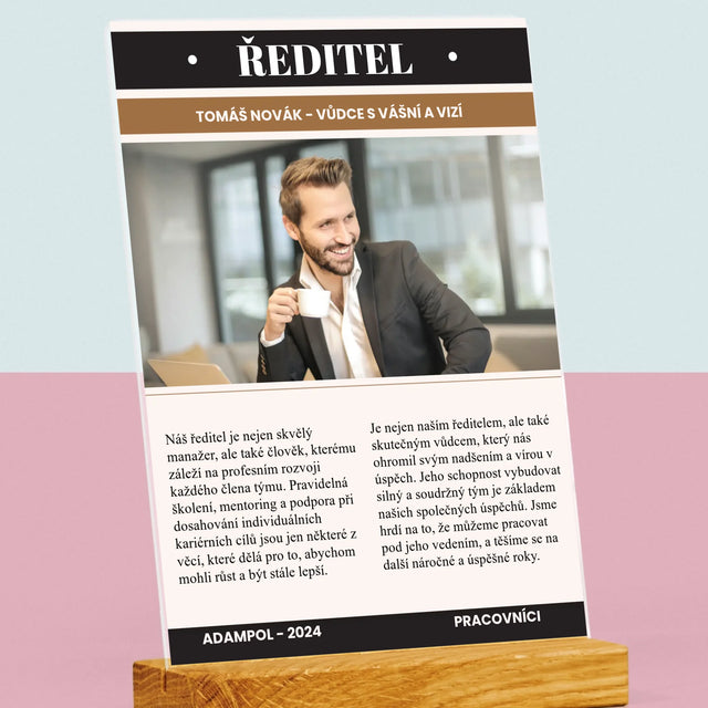 Obálka časopisu: Režisér - Tisk na akrylové sklo | CZ