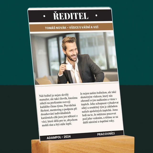 Obálka časopisu: Režisér - Tisk na akrylové sklo | CZ