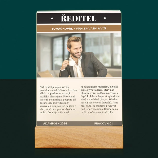 Obálka časopisu: Režisér - Tisk na akrylové sklo | CZ