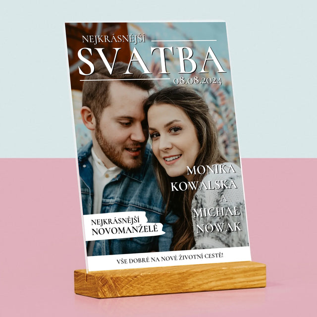 Obálka Časopisu: Nejkrásnější Svatba - Tisk Na Akrylovém Skle