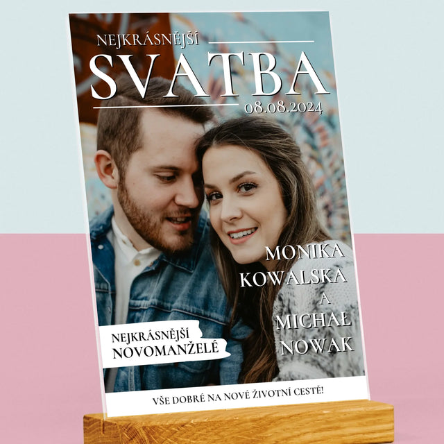 Obálka Časopisu: Nejkrásnější Svatba - Tisk Na Akrylovém Skle
