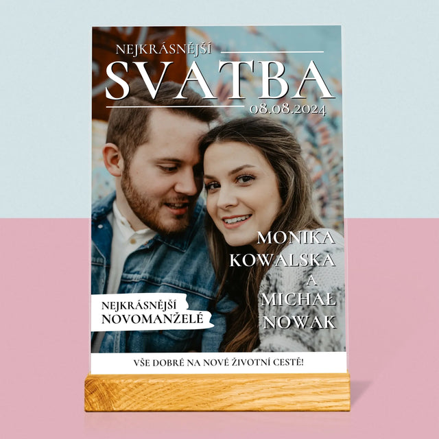 Obálka Časopisu: Nejkrásnější Svatba - Tisk Na Akrylovém Skle