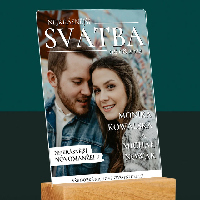 Obálka Časopisu: Nejkrásnější Svatba - Tisk Na Akrylovém Skle