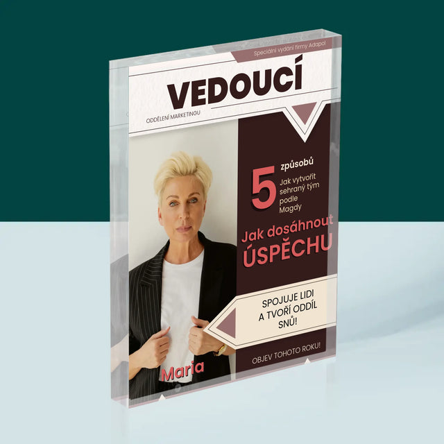 Obálka Časopisu: Vedoucí - Akrylový Blok