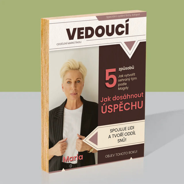 Obálka Časopisu: Vedoucí - Tisk Na Dřevo