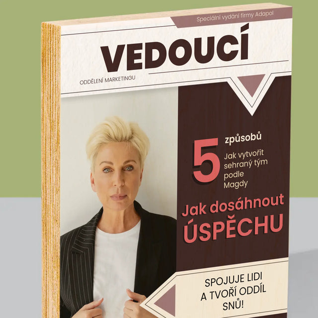 Obálka Časopisu: Vedoucí - Tisk Na Dřevo
