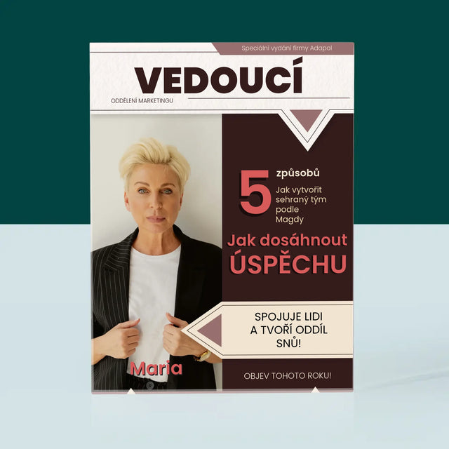 Obálka Časopisu: Vedoucí - Akrylový Blok