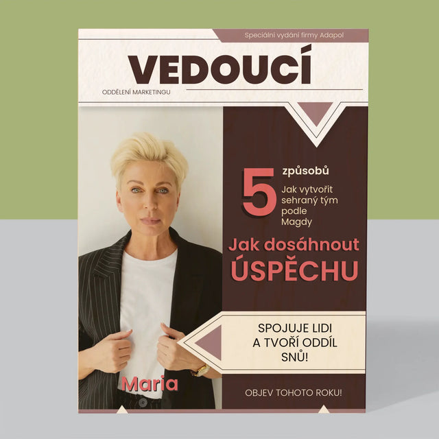 Obálka Časopisu: Vedoucí - Tisk Na Dřevo