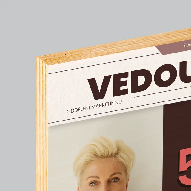 Obálka Časopisu: Vedoucí - Tisk Na Dřevo