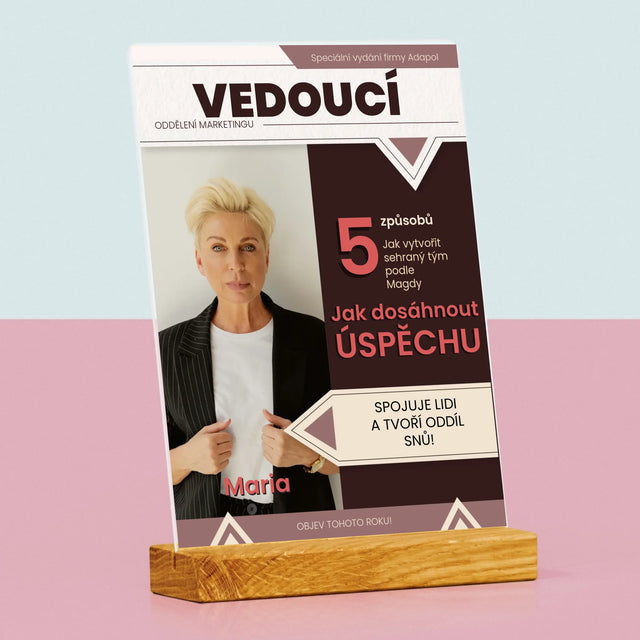 Obálka Časopisu: Vedoucí - Tisk Na Akrylovém Skle