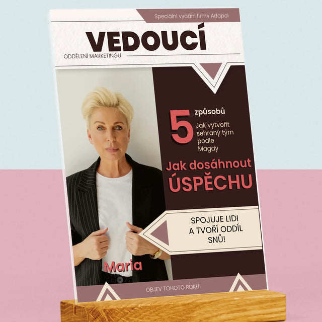 Obálka Časopisu: Vedoucí - Tisk Na Akrylovém Skle