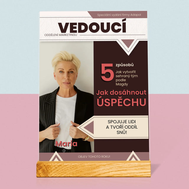 Obálka Časopisu: Vedoucí - Tisk Na Akrylovém Skle