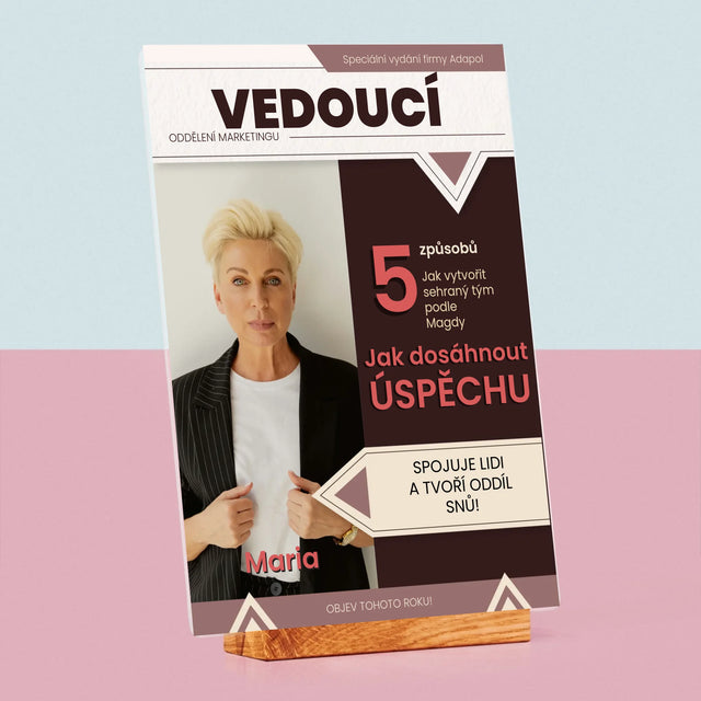 Obálka Časopisu: Vedoucí - Tisk Na Akrylovém Skle